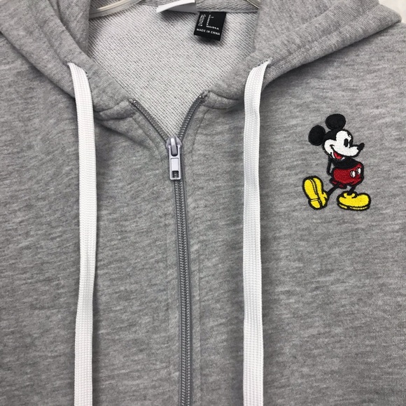 XSOLDX Disney Mickey full zip gray Mickey Mouse - Picture 2 of 5